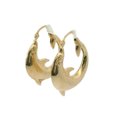 9CT Pre-owned Dolphin Hoop Earrings