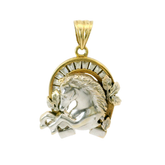 9CT White & Yellow Gold Pre-owned Horse Shoe (10.47g)