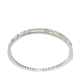 6.25” Pre-owned Sterling Silver Stone Set Mum Bangle (16.22g)
