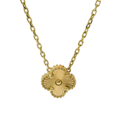 18” Pre-owned 9CT Gold Clover Necklace (4.87g)