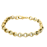 7.75” Pre-owned 9CT CZ Set Belcher Bracelet (17.19g)