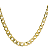 22” Pre-owned 9CT Flat Curb Chain Necklace (14.85g)