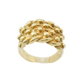 9CT Pre-owned Four Row Keeper Ring (Size U)