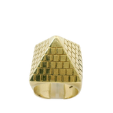 9CT Pre-owned Pyramid Ring (Size W)