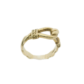 9CT Pre-owned Single Hook Ring (Size Q)