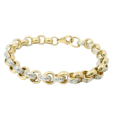 6” Pre-owned 9CT Kids Stone Set Belcher Bracelet (15.34g)