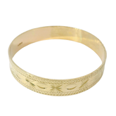 5.5” Pre-owned 9CT Patterned Slave Bangle (10.2g)
