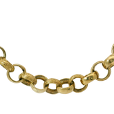 26” Pre-owned 9CT Patterned & Plain Belcher Chain Necklace (96.53g)