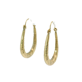 9CT Pre-owned Gold Hoop Earrings (1.08g)