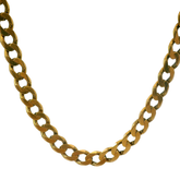 24” Pre-owned 9CT Flat Curb Chain Necklace (34.44g)