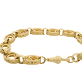 8” New 9CT Spinning Heart Bracelet (20.51g)