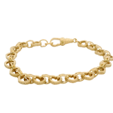 8” New 9CT Heart Link Bracelet (11.74g)