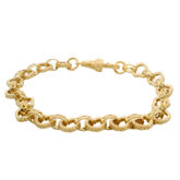 8” New 9CT Heart Link Bracelet (11.65g)