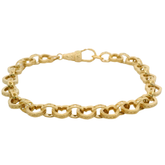 8” New 9CT Heart Link Bracelet (11.44g)