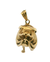 9CT Bulldog Pendant with Gemstones (25.19g)