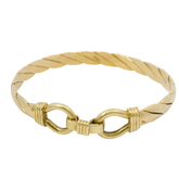 7.5” Pre-owned 9CT Double Hook & Loop Bangle (34.86g)