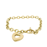 8” Pre-owned 9CT Heart & T Bar Bracelet (17.07g)