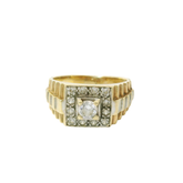 9CT Pre-owned Stone Set Ring (Size Q)