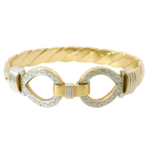 7.75” Pre-owned 9CT Double Hook & Loop Bangle (95.21g)