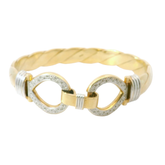 8.75” Pre-owned 9CT Double Hook & Loop Bangle (97.14g)