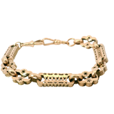 8” Pre-owned 9CT Rose Gold Star & Bar Bracelet (17.57g)