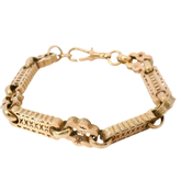 8” Pre-owned 9CT Rose Gold Star & Bar Bracelet (20.28g)