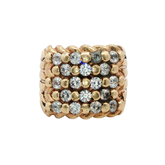 9CT Pre-owned Stone Set Keeper Ring (Size V)