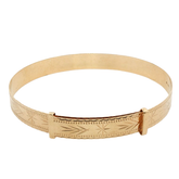 7 - 9.25” Pre-owned Extendable Patterned Bangle (7.71g)