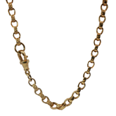 18” Pre-owned 9CT Plain & Patterned Belcher Chain Necklace (25.2g)