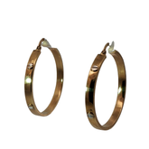 9CT Pre-owned Elegant Gold Hoop Earrings - Classic Style (6g)