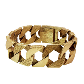 9.5” Pre-owned 9CT Gold Solid Patterned Curb Bracelet (83.2g)