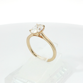 Oval Solitaire Taper Shoulders 1CT VS1 E/F 18CT Yellow Gold Ring Size J