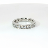 Round Brilliant Full Eternity Channel Set 2CT VS1 F Platinum Ring Size K 1/2