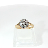 Round Brilliant Daisy Cluster TCW 1.6 SI1 H 18CT Yellow Gold Ring Size I