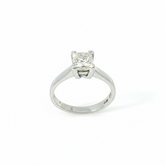 Solitaire Princess Cut 1CT VS1 G-H 18CT White Gold Ring Size L 1/2