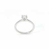 Round Brilliant Solitaire 0.5CT Lab Grown VS2 F 9CT White Gold Ring Size L