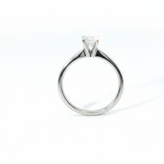 Round Brilliant Solitaire 0.5CT Lab Grown VS2 F 9CT White Gold Ring Size L