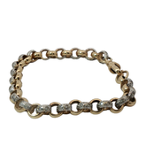 7.5” Pre-owned 9CT Stone Set Belcher Bracelet (17.35g)