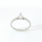 Pear Solitaire 0.5CT SI1 - SI2 H-I 18CT White Gold Ring Size L