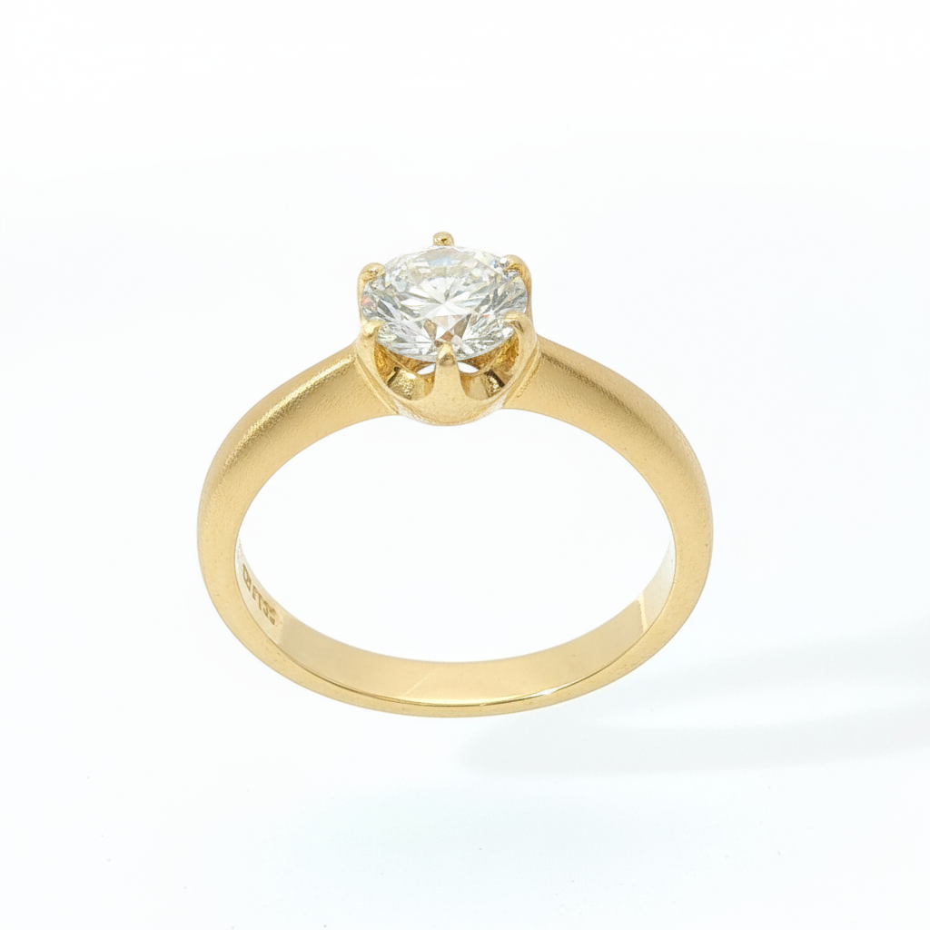 1.50ct Round Brilliant Diamond Solitaire Ring – 18ct Yellow Gold (VS1–VS2, F–G) - Goldbank Jewellers