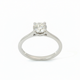 Round Brilliant 0.75CT SI1 - SI2 H Platinum 4 Claw Solitaire Ring Size K 1/2