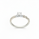 Round Brilliant 0.25CT Centre / 0.35TCW VS2 G 9CT White Gold Solitaire Ring Size K