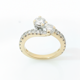 Round Brilliant 1.5TCW SI1 G-H 14CT White Gold Fang Diamond Ring Size M