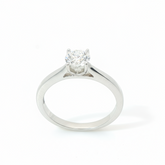 Round Brilliant 0.5CT SI1 - SI2 G-H 18CT White Gold Solitaire Ring Size M