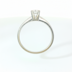 Round Brilliant 0.4CT SI1 - SI2 F 18CT White Gold 4 Claw Solitaire Ring Size N