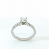 Round Brilliant 0.33CT SI1 G Platinum Solitaire Ring Size I