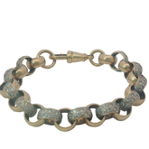 9.5" Pre-owned 9CT Stone Set Belcher Bracelet (59.32g)