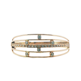 7" - Pre-owned - 9ct - Stone Set Bangle - ( 22.20g )