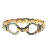 8.25" Pre-Owned 9CT Stone Set Double Hook & Loop Bracelet (97.65g)