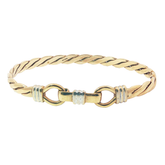 7" Pre-Owned 9CT Double Hook & Loop Bangle (19.36g)